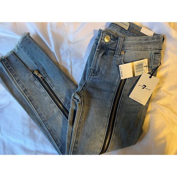 NWT Girl’s Size 8, “7 For All Mankind” Jeans, Super Skinny Ankle RGB8293 $68 New - Picture 1 of 16